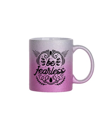 Κούπα Glitter Δίχρωμη Ασημί/Φούξ